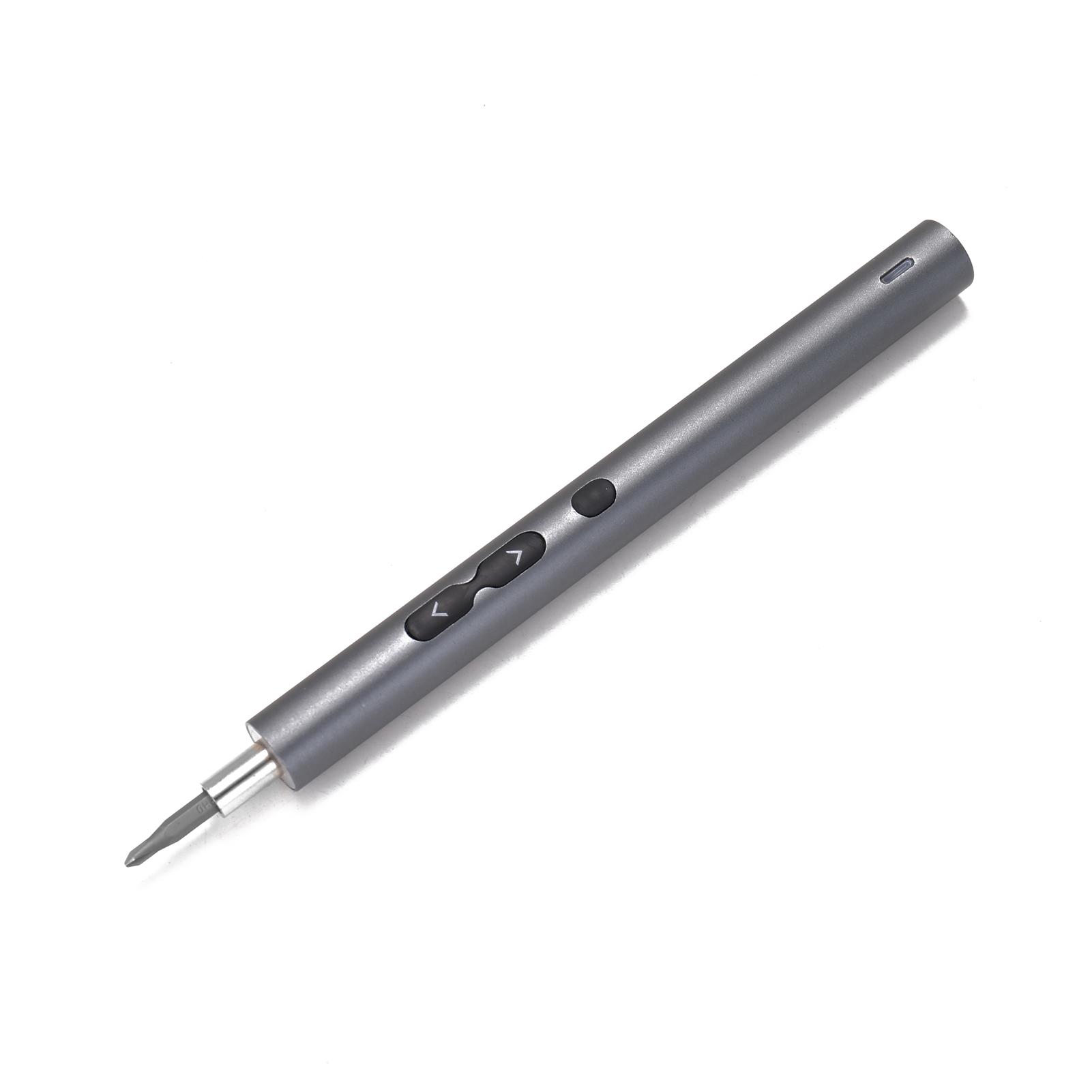28in1 200r/min 0.35N.m Torque Cordless Type-C Rechargeable Multi-use Electric Screwdriver Screw Drill Bit Set Mini Power Tool Multifunction Screw Driver with LED Light for Repairing Clock Electronic Device