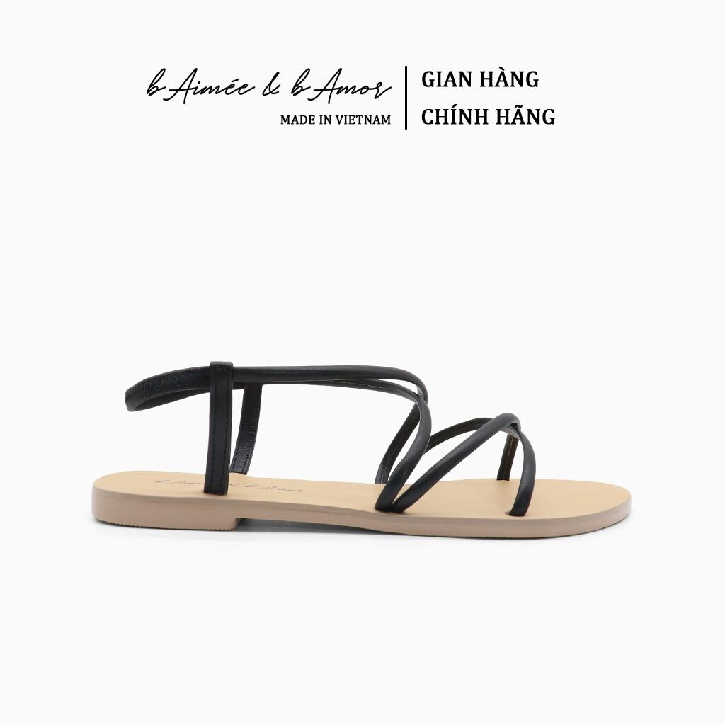 Sandal nữ đế bệt đi biển thời trang quai chiến binh dây mảnh chính hãng bAimée &amp; bAmor - MS1655