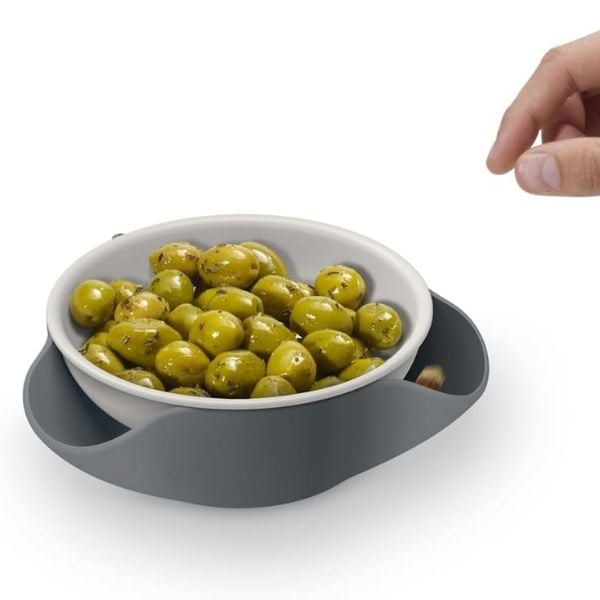 Tô đựng hạt có ngăn chứa vỏ Joseph Joseph 20156 Double-Dish (Grey) hàng chính hãng