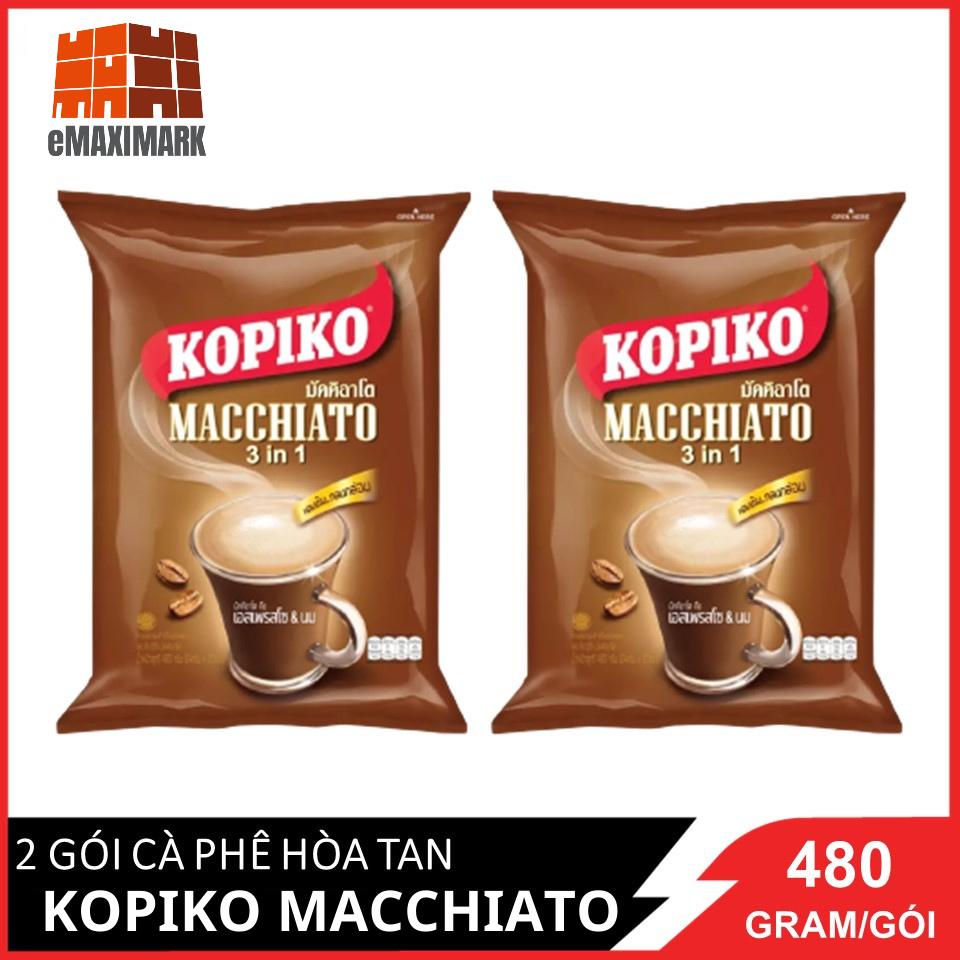 Combo 2 cà phê hòa tan Kopiko Cappuccino Bịch 480g