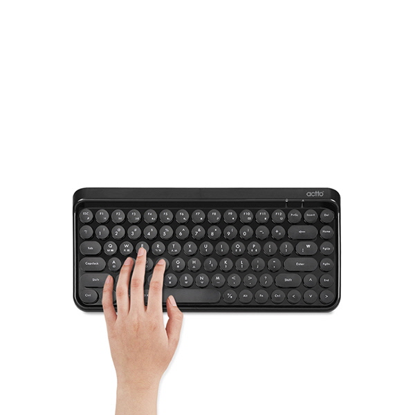 Bàn phím không dây bluetooth 3.0 thiết kế Mini Retro tích hợp nhiều thiết bị - Retro Mini Wireless Keyboard Actto KBD-50