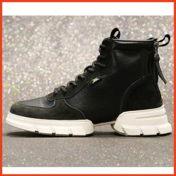 TLG Giầy da thật nữ cao cổ Martin 20410