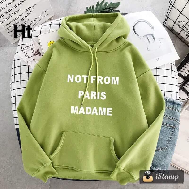 Áo Hoodie in chữ not from chất nỉ bông cao cấp
