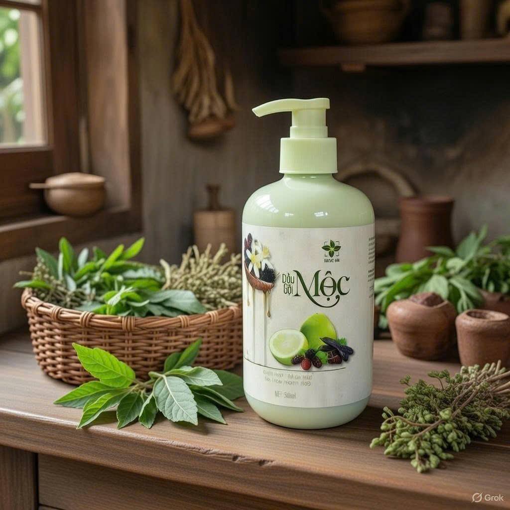 [MUA 1 TẶNG 1] Dầu Gội Giảm Rụng Tóc Thiên Nhiên MỘC Chiết Xuất Dầu Bưởi, Bồ Kết, Hương Nhu, Dâu Tằm Hỗ Trợ Mọc Tóc Giảm Rụng Tóc, Suôn Mượt Chai 500ml - Sản Phẩm MỘC AN