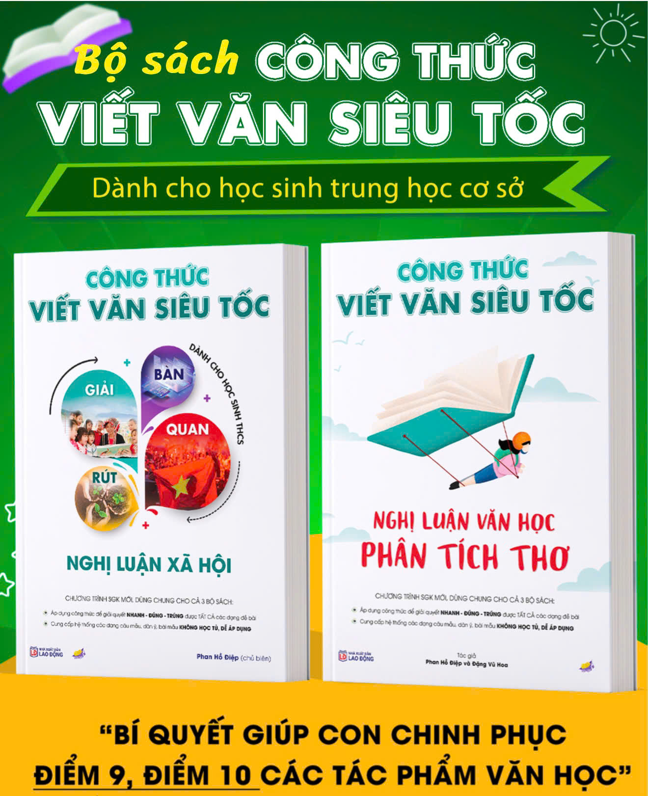 Sách công thức viết văn siêu tốc cho học sinh THCS + cuốn 101 bài văn mẫu nghị luận -  Cô Phan Hồ Điệp Đậu Ngọt