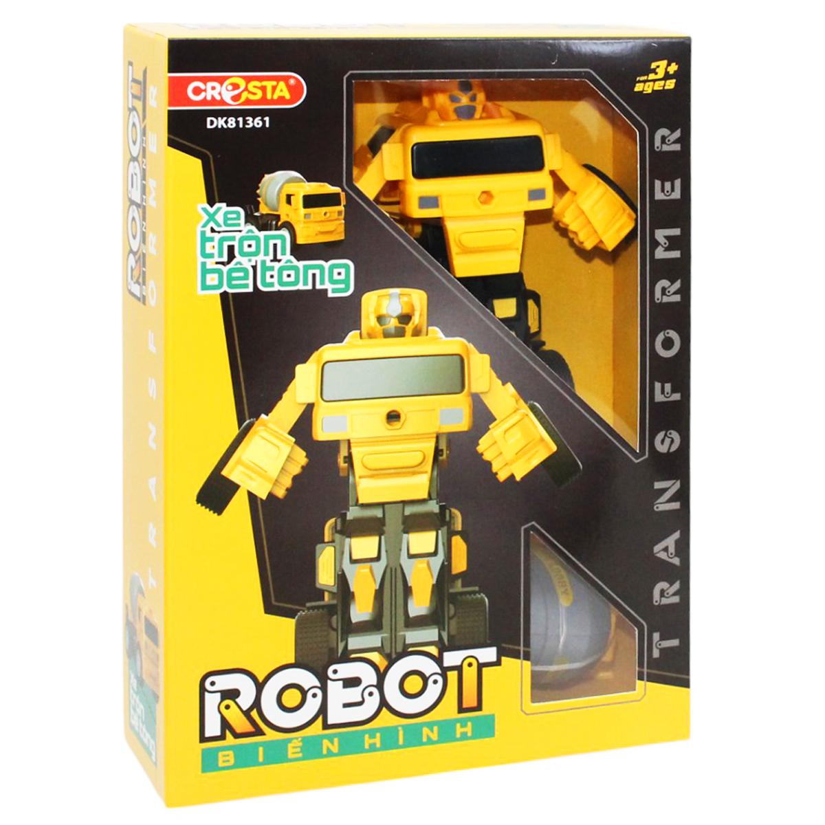 Đồ Chơi Robot Biến Hình - Xe Trộn Bê Tông - Cresta DK81361