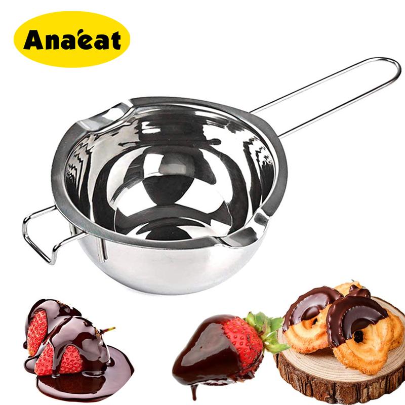 Nồi Nấu Chảy ANAEAT Bằng Thép Không Gỉ Tay Cầm Dài Để Nấu Sô Cô La/ Bơ/ Sáp/ Xà Phòng