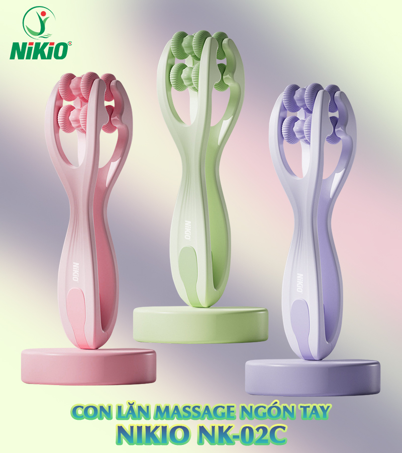 Con lăn cao su massage ngón tay Nikio NK-02C - Xoa bóp ngón tay, các khớp ngón tay