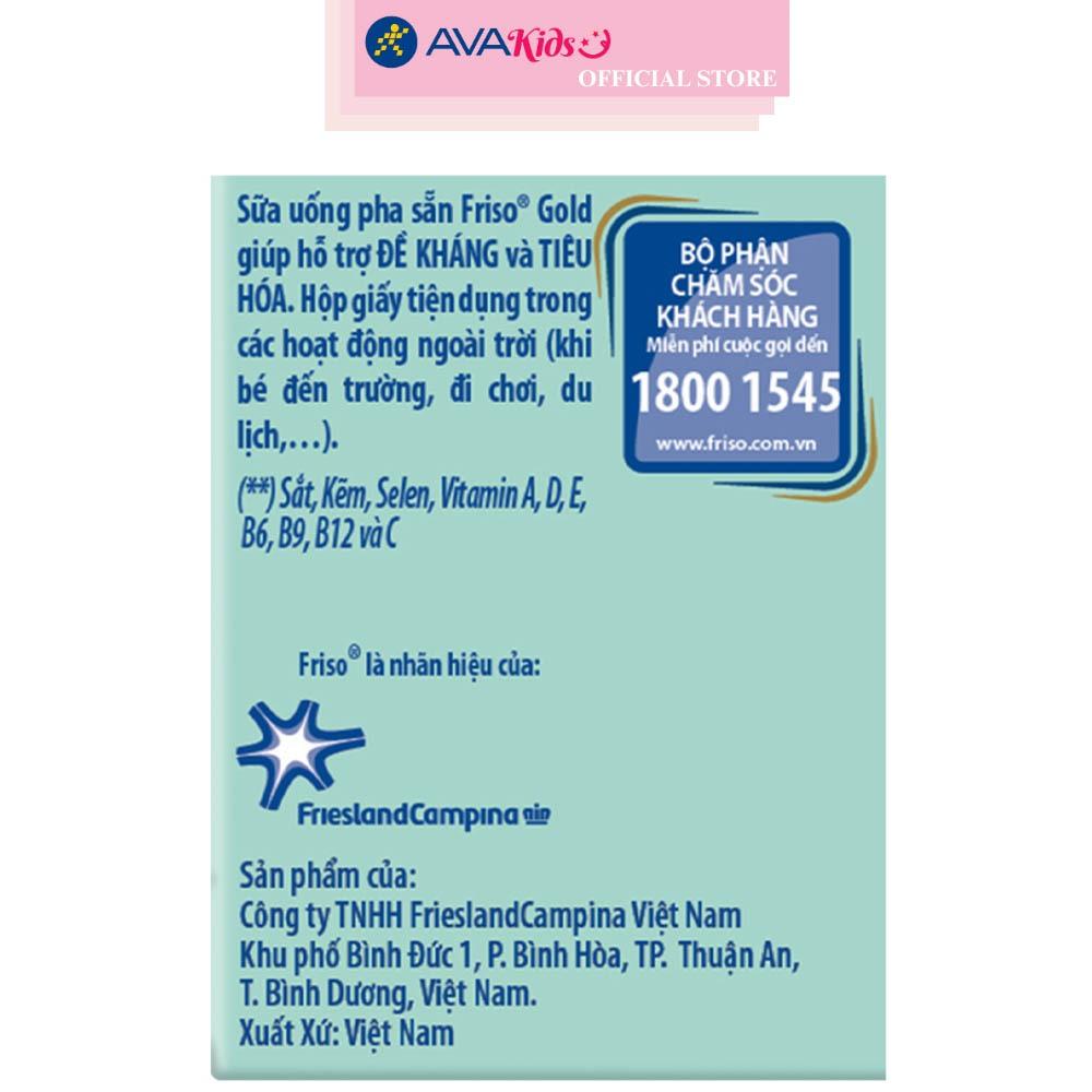 Thùng 48 hộp sữa pha sẵn Friso Gold hương vani 110 ml (từ 1 tuổi)