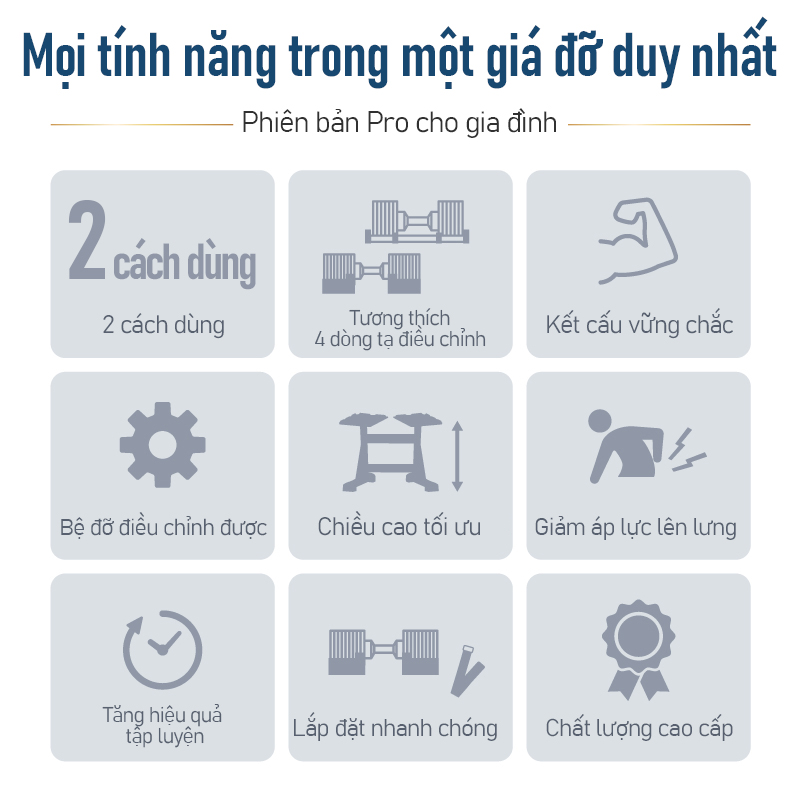 Giá Để Tạ Tay Lysin Đa Năng – Phù Hợp Nhiều Loại Tạ Điều Chỉnh, Bền Bỉ, Tiết Kiệm Không Gian