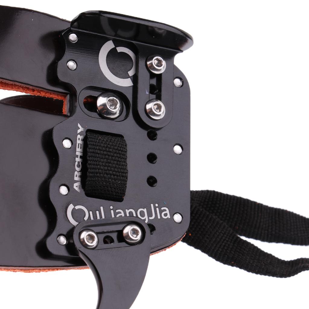 Cow Leather Archery Bow Finger Tab Protector Hunting Finger Guard Kit Aluminum Outdoor Sports Tool