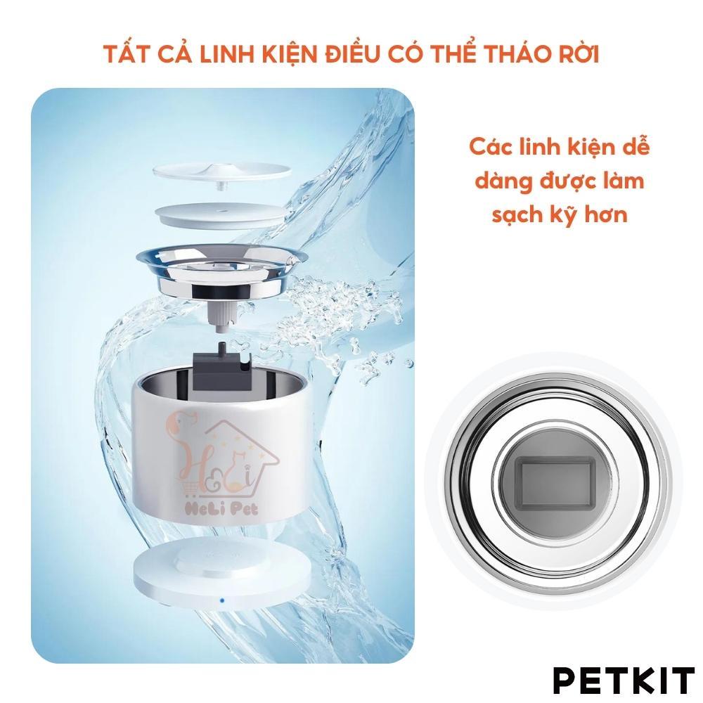 Máy lọc nước cho mèo PETKIT Eversweet 6 chất liệu Inox 304 và nhựa ABS sử dụng bơm không dây thế hệ 6 - HeLiPet