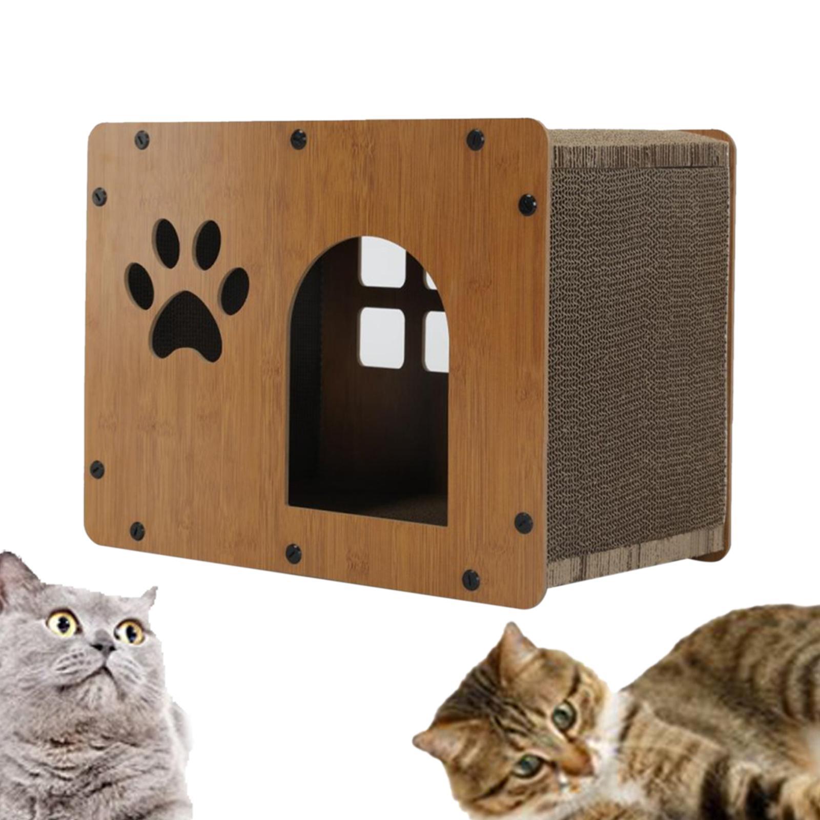 Cat House & Scratcher Corrugated Cardboard Durable Sturdy for Pad Exercise