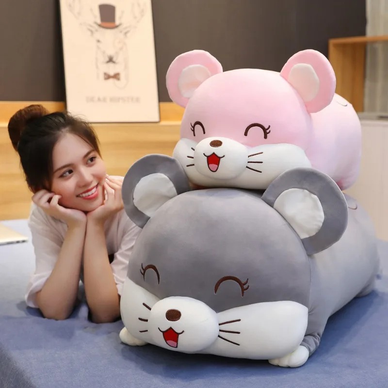 Thú nhồi bông chuột hamster đang yêu - Size từ 50cm đến 90cm - Quà tặng gấu bông chuột hamster làm gối ôm êm mịn cho bé