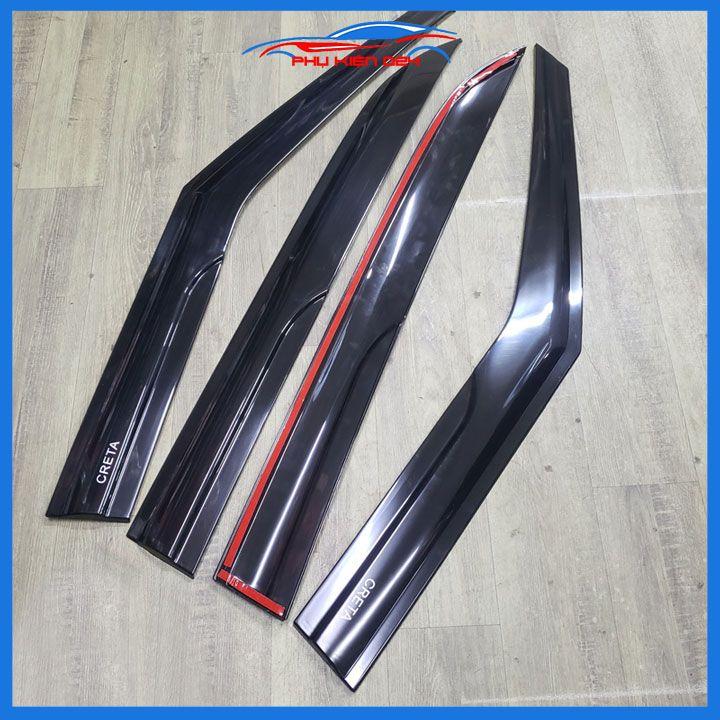 Vè che mưa cho xe ô tô Creta 2022-2023 vè đen thái bảo vệ trang trí xe