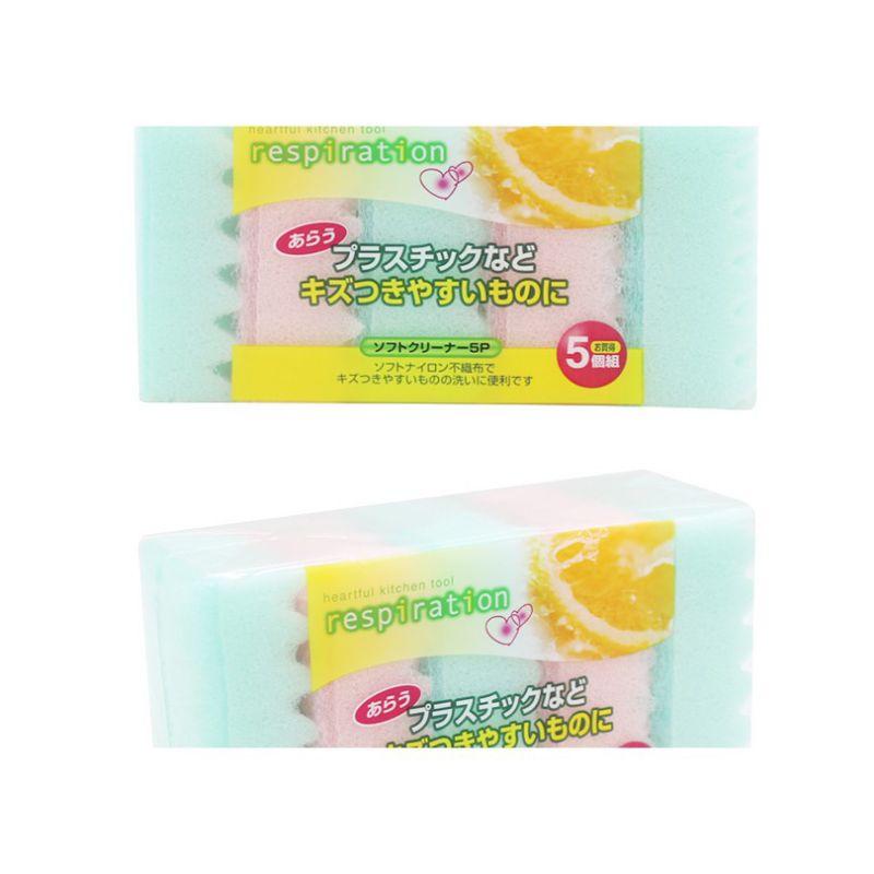 Set 5 miếng xốp rửa bát hình răng cưa