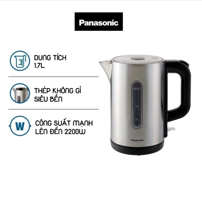 [ Hàng Chính Hãng ] Ấm đun , Bình đun siêu tốc Panasonic NC-K301SRA - 1.7L