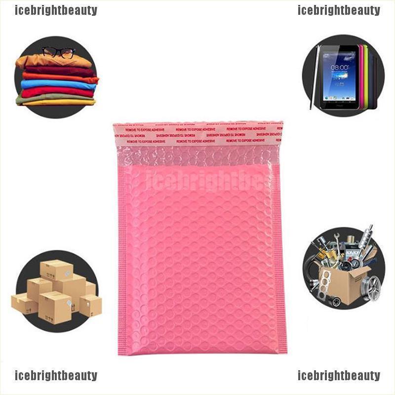 ICEB 10x Pink Bubble Bag Mailer Plastic Padded Envelope Shipping Bag Packaging