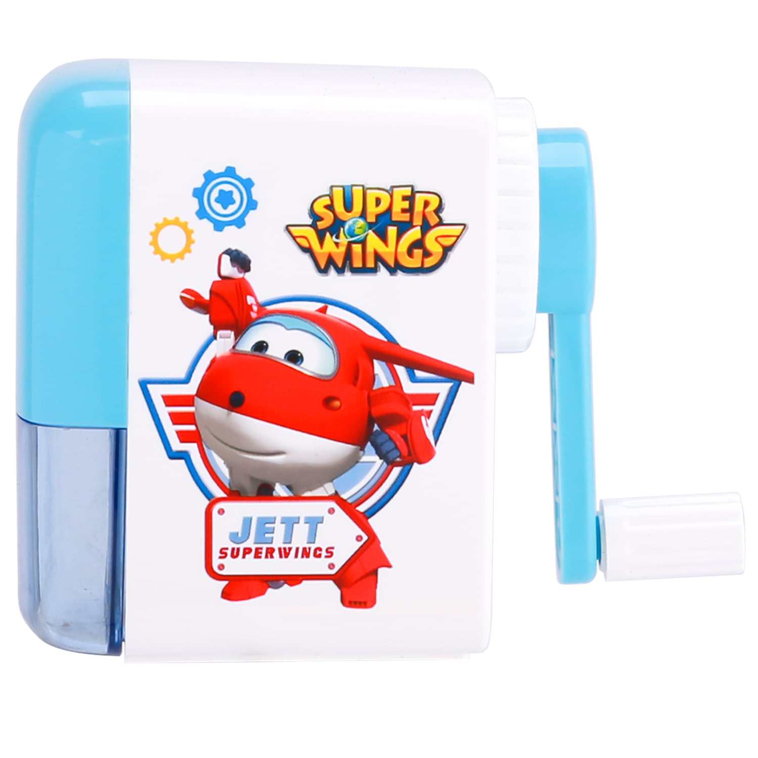 Gọt chì quay tay Deli - hình nhân vật Super Wings - Xanh/Hồng - 1 chiếc - ER10409