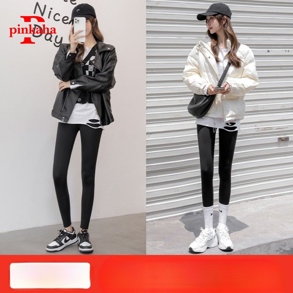 Quần Legging Nữ Dài Lót Nỉ Dày Dặn Mặc Lên Ôm Dáng Nâng Mông Lưng Siêu Cao Dấu Bụng PINKAHA Cao Cấp