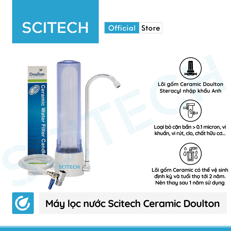 Máy lọc nước Nano Scitech Ceramic (Không dùng điện, không nước thải) - Hàng chính hãng