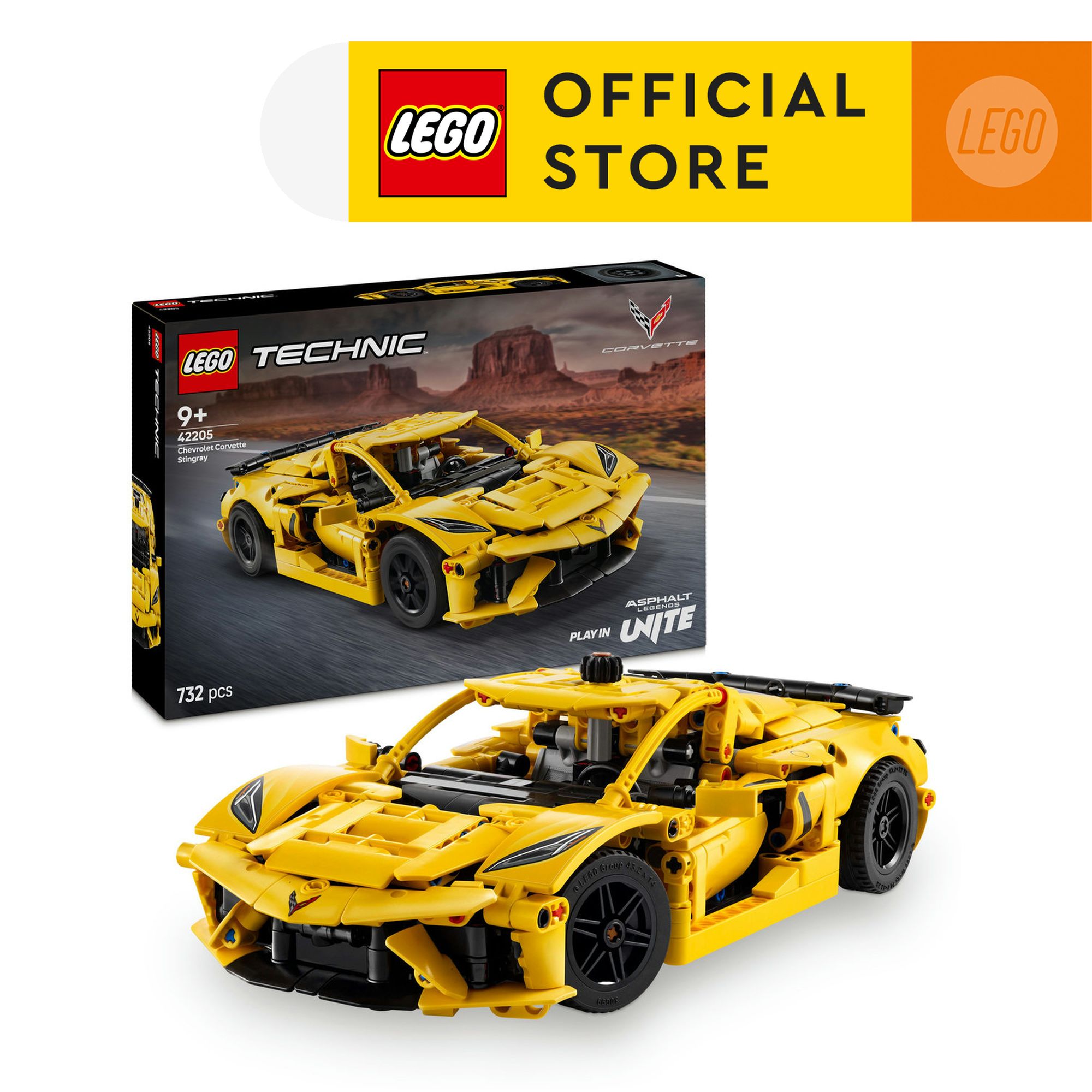 LEGO TECHNIC 42205 Đồ Chơi Siêu Xe Chevrolet Corvette Stingray (732 chi tiết)
