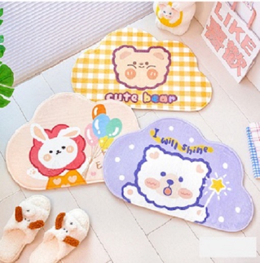 Thảm Chùi Chân ,Thảm Lót Cửa Chống Trượt Hình Gấu Dễ Thương