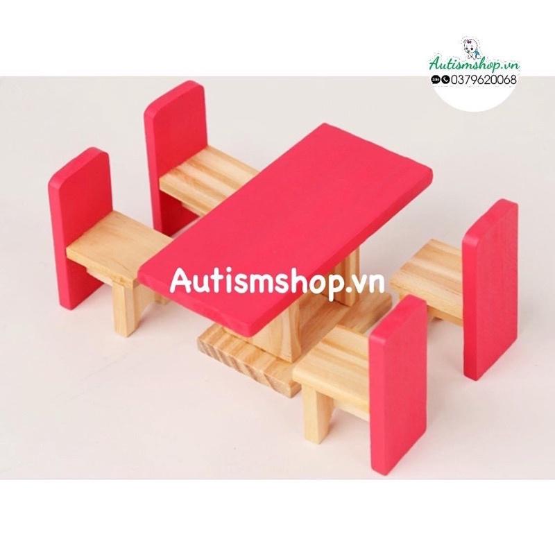 Set 5 bộ đồ gỗ nội thất gia đình montessori