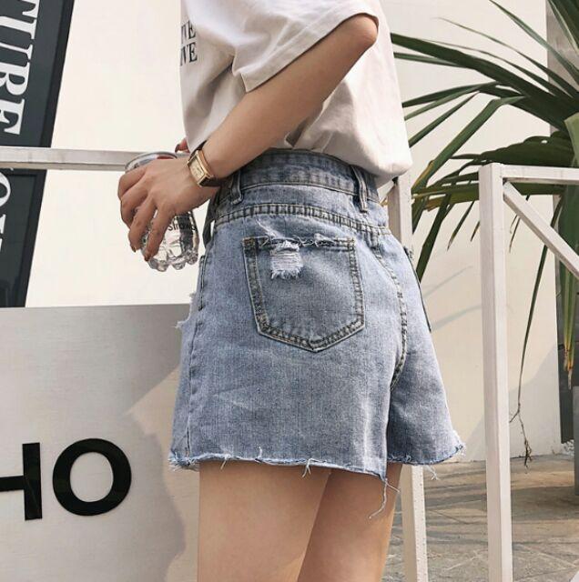 Quần jeans nữ quần jeans rách cá tính