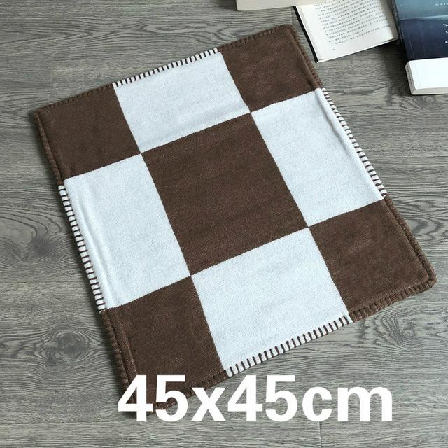 Sang Trọng H Đệm Cashmere Thiết Kế Bên Ngoài Vỏ Gối Mềm Mại Len Ném Vỏ Gối Trang Trí Nhà Gối Cho Phòng Khách