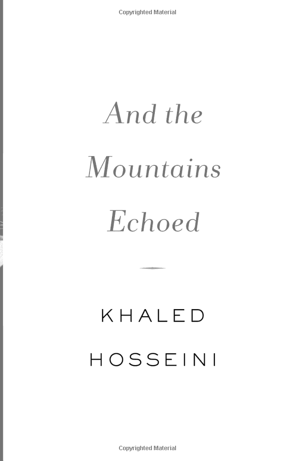 And The Mountains Echoed