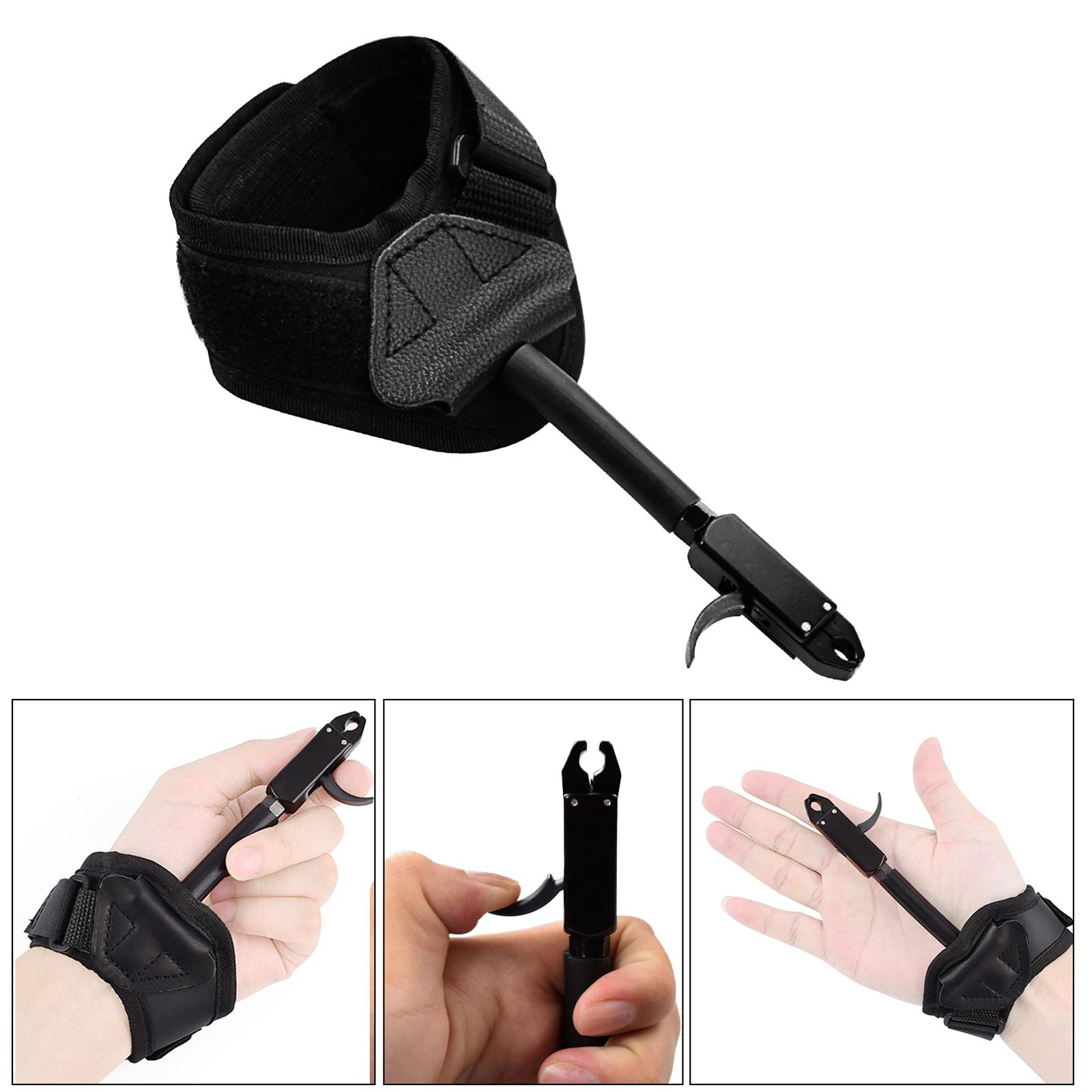 Archery Release Aid Adjustable Black Strap Compound Bow Quick Shot