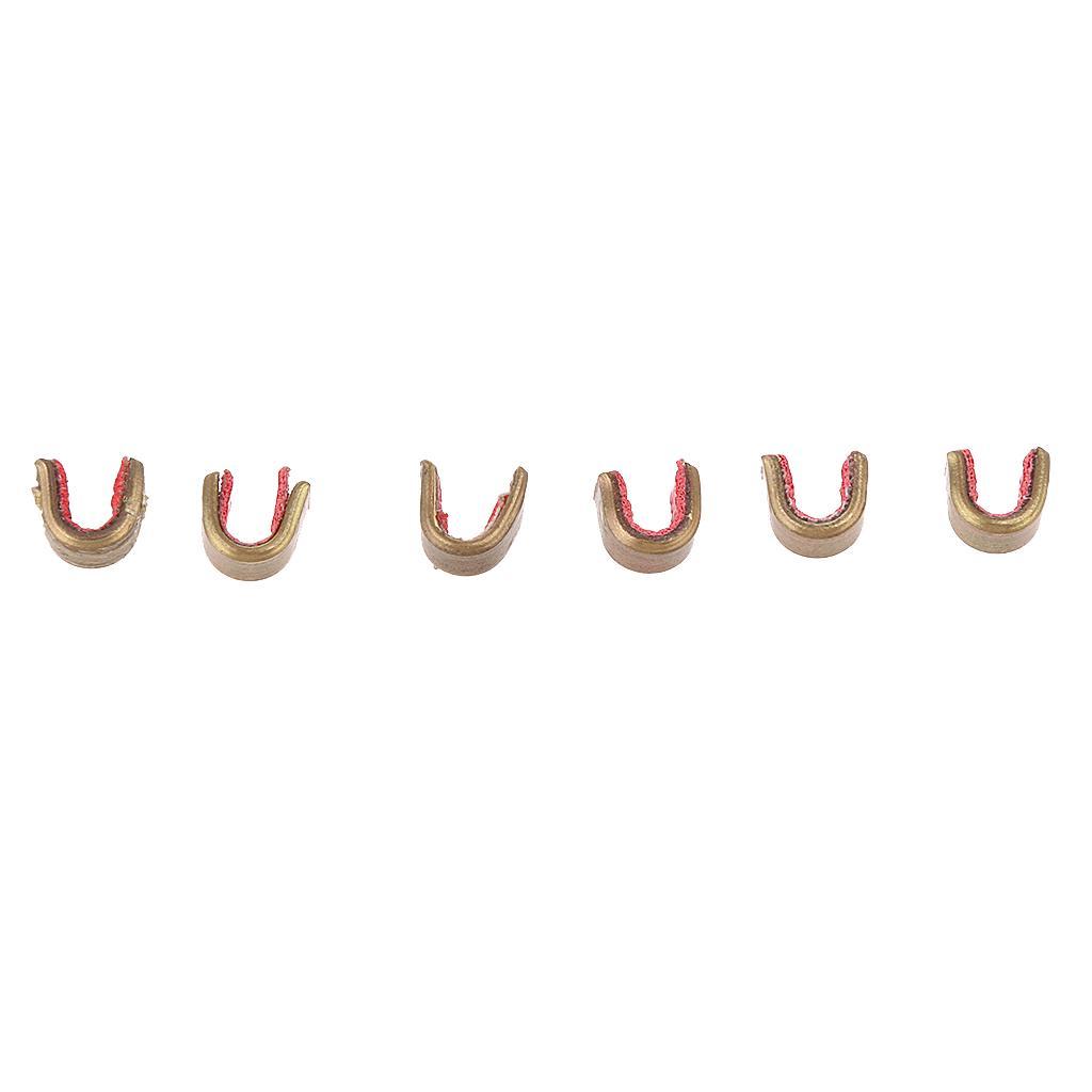 6 Pcs Bow String Nocks Set Buckle Clips Nocking Point + 1 Pcs Black Pliers