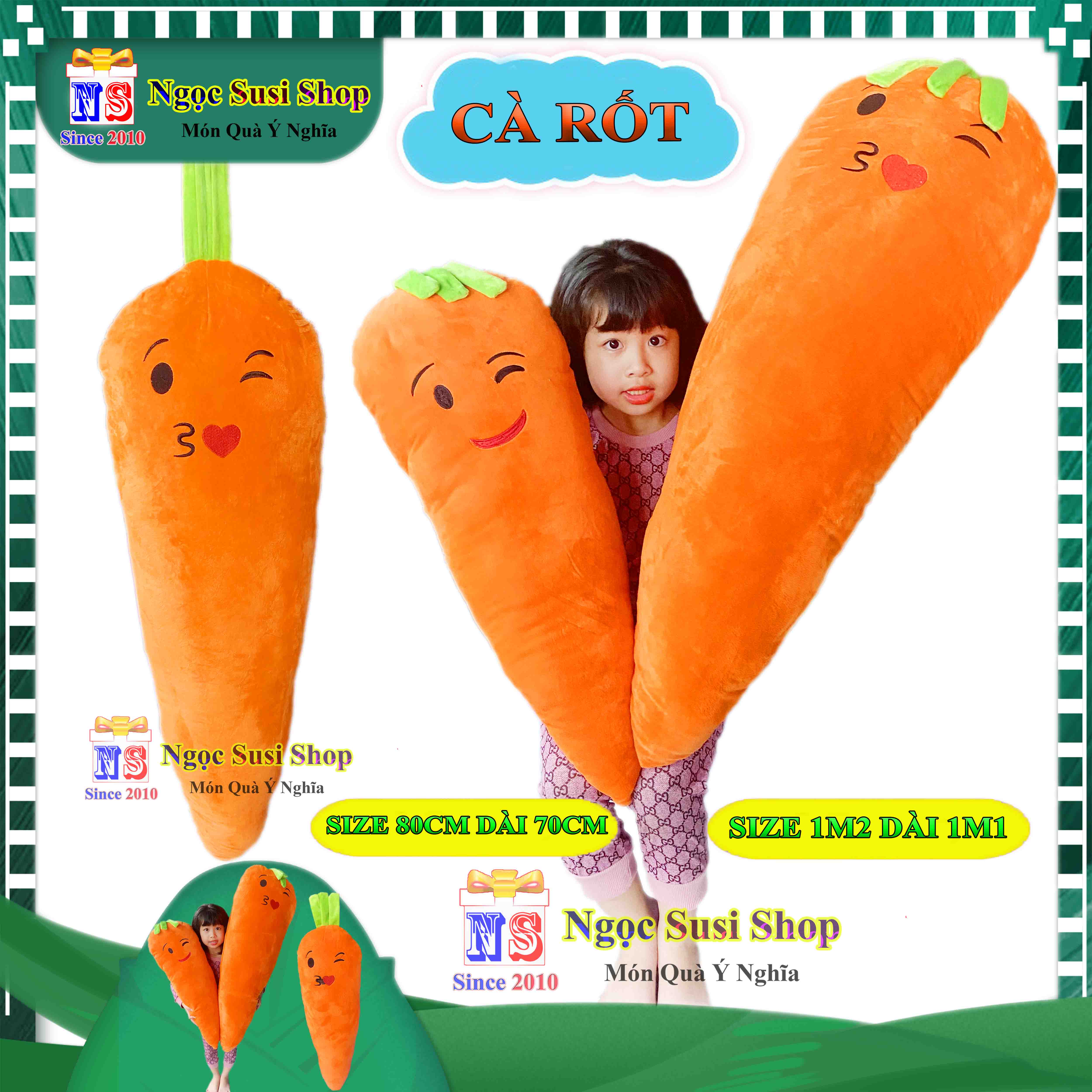 GẤU BÔNG CỦ CÀ RỐT ÔM NGỦ SIÊU TO DÀI RẤT MỊN NHA - GỐI ÔM HÌNH CÀ RỐT