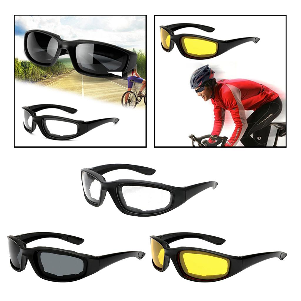 1 Pair Motorcycle Riding Glasses Padding Goggles UV Protection Dustproof Windproof Motorcycle for Outdoor Sports
