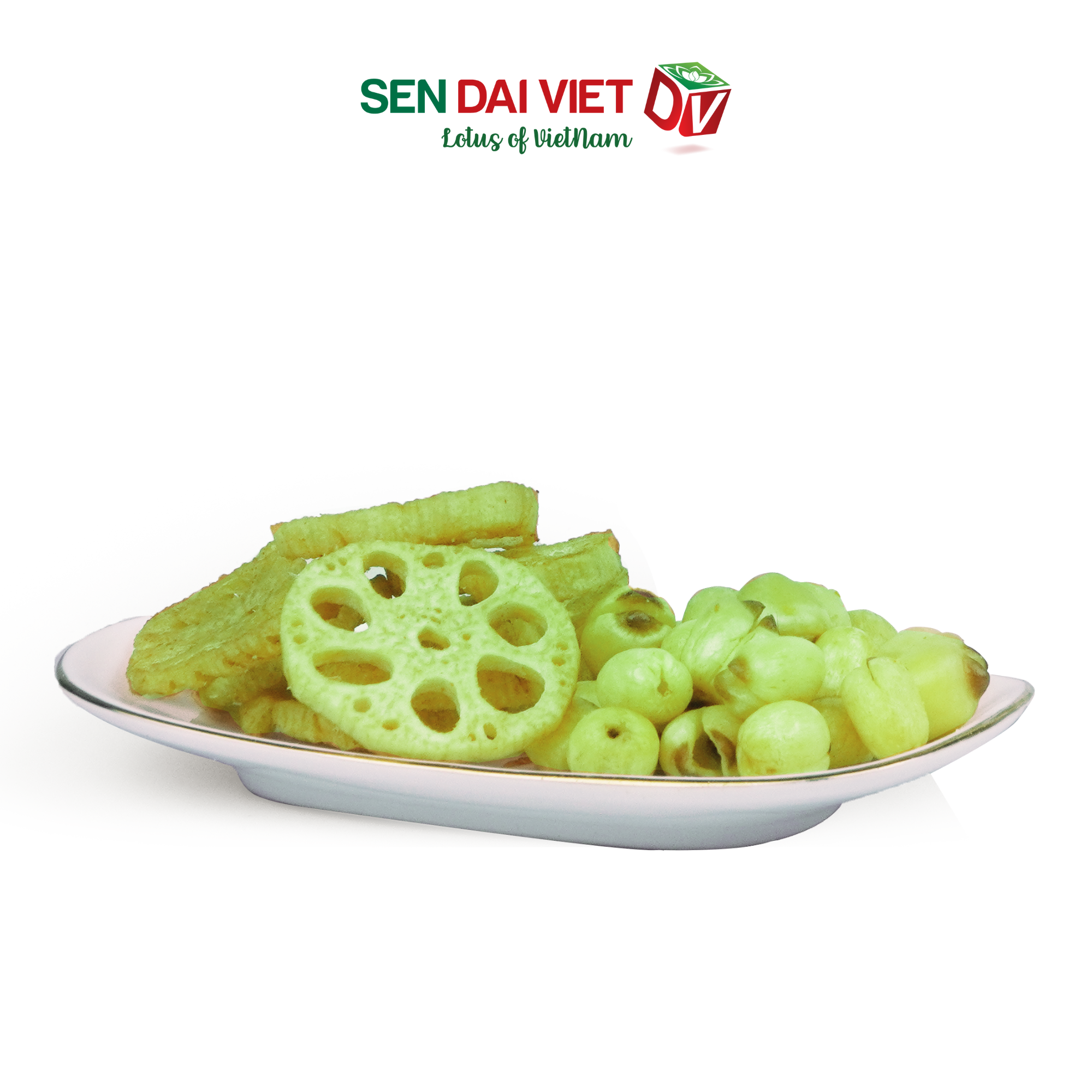 Sen Sấy Vị Wasabi- Sen Sấy Giòn Tan, Vị Cay Bùng Nổ, Kích Thích Vị Giác, ĐV- Sen Đại Việt- Gói 30g