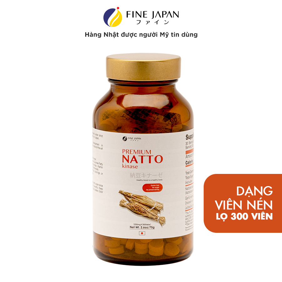 Viên Uống Chống Đột Qụy Nhật Bản Natto Kinase Fine Japan Hộp 300 Viên