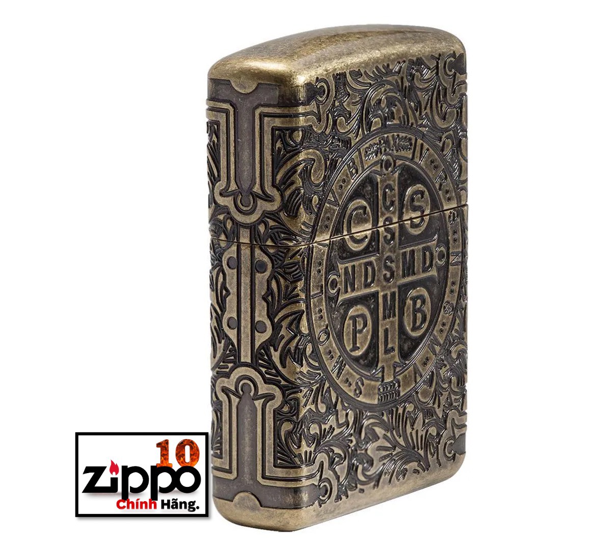 Bật lửa Zippo 29719  St. Benedict Design - Chính hãng 100%