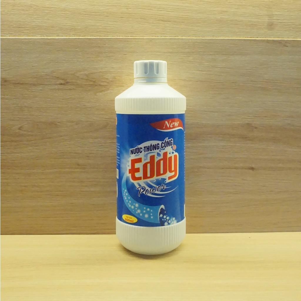 Nước thông cống EDDY 600ml phân hủy cặn bã rêu rác trong nhà tắm, lavabo