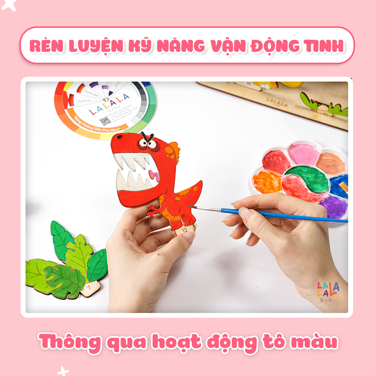 Đồ Chơi Tranh Gỗ Tô Màu Kèm Màu Nước, Cọ và Truyện Kể I Paint I Play! - Lalala Baby (Cho Bé Từ 3 Tuổi)