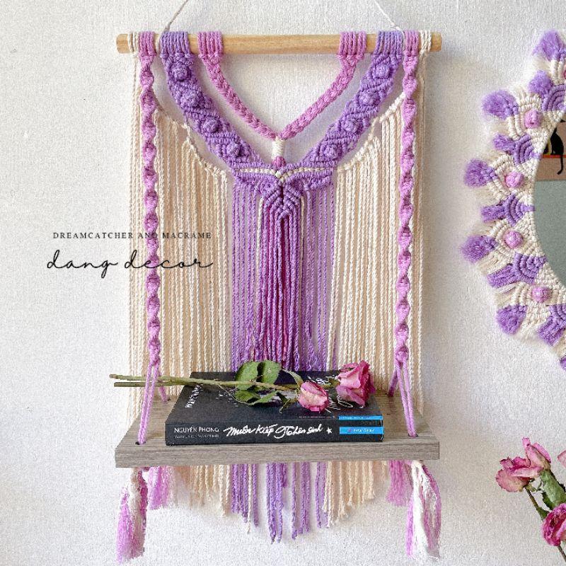 Set gương kệ màu tím lãng mạn phong cách địa trung hải trang trí nhà cửa