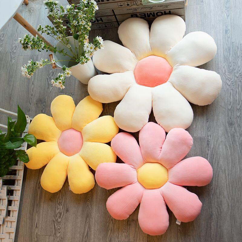 Hoa Nhiều Màu Sắc Đệm Gối Nhung Đồ Chơi Trang Trí Nhà Phòng Xe Ghế Văn Phòng Gối Tựa Đầu Gối Hoạt Hình Ghế Sofa Đệm Bé Gái Quà Tặng