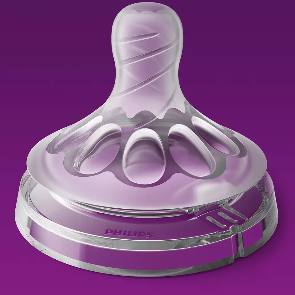 Vỉ 2 núm ty silicone Philips Avent mô phỏng tự nhiên