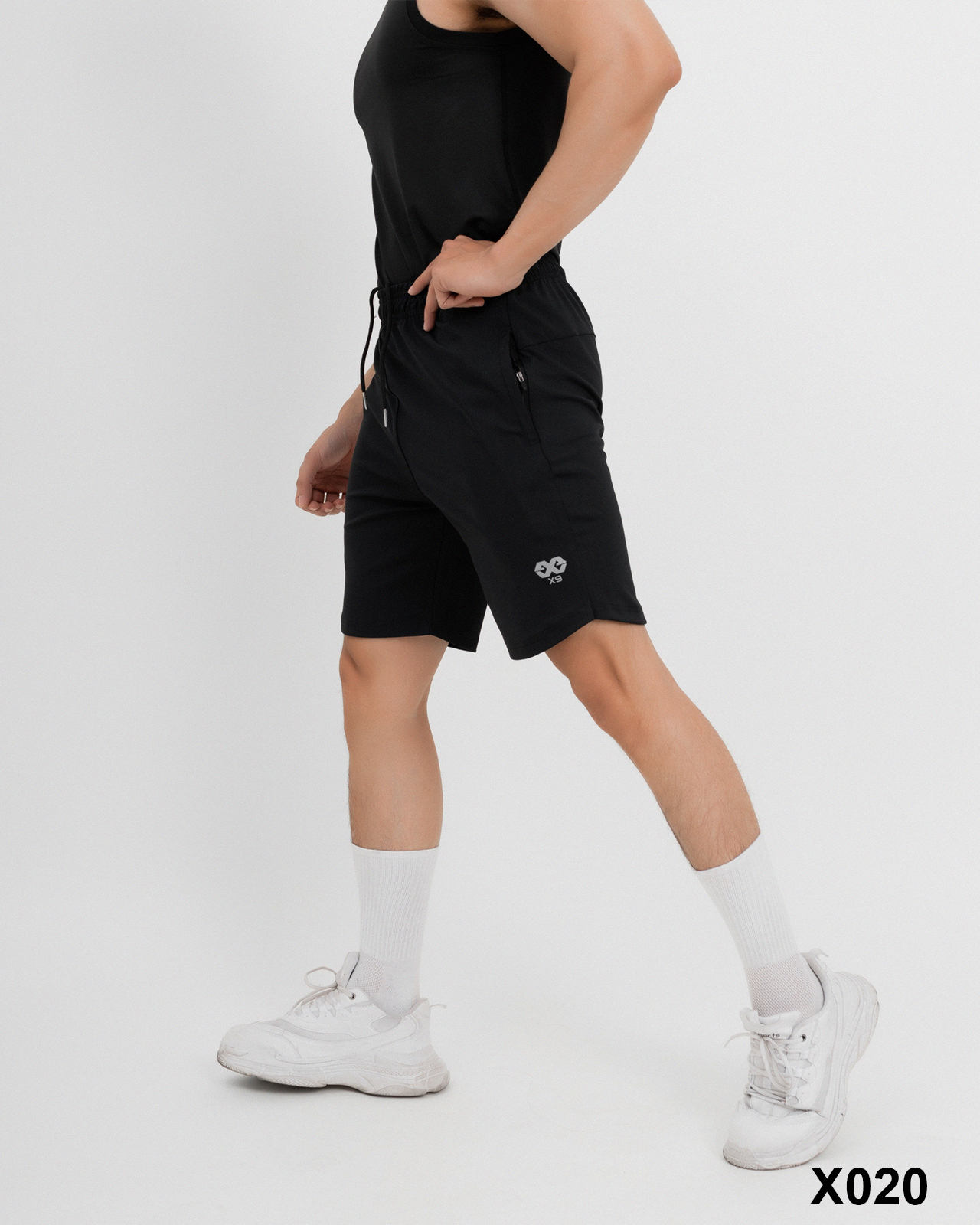 Quần Short Thun Nam Form Rộng Basic Thể Thao Tập Gym Chạy Bộ - X9 Sportswear - X020