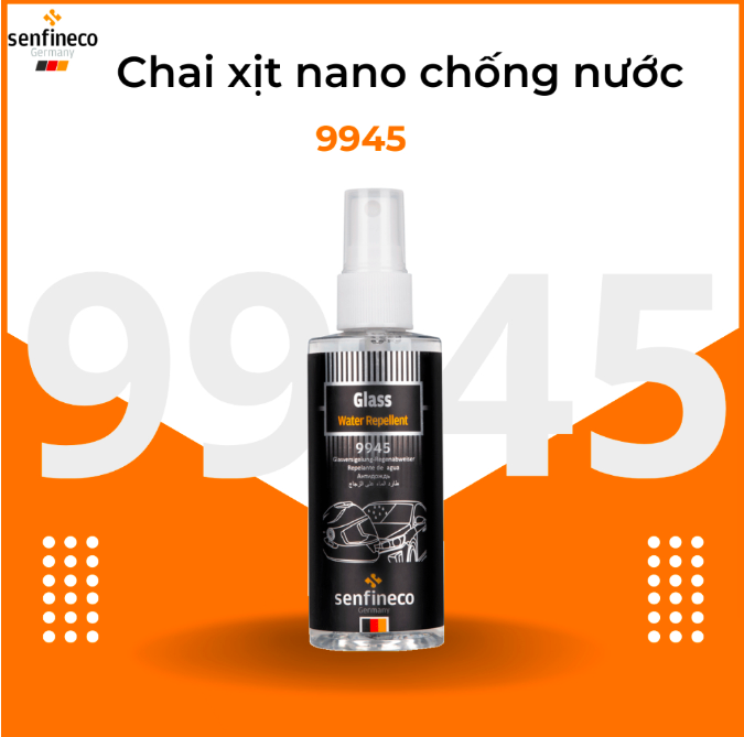 Bình xịt nano chống bám nước ô tô Senfineco 9945 chính hãng dung tích 100ml - Phụ kiện nội thất ô tô