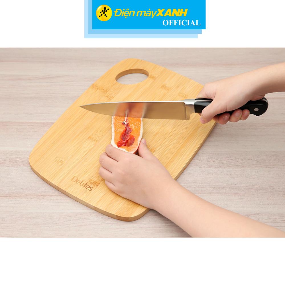 Thớt tre thái chữ nhật 33 x 24 cm Delites 19102401-3 - Hàng Chính Hãng