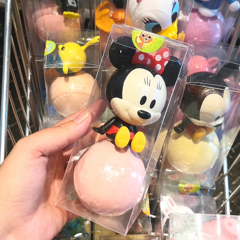 Bom tắm đồ chơi mùi thơm hương thơm dễ chịu chuột Minnie Mickey 3D banh có quà bên trong