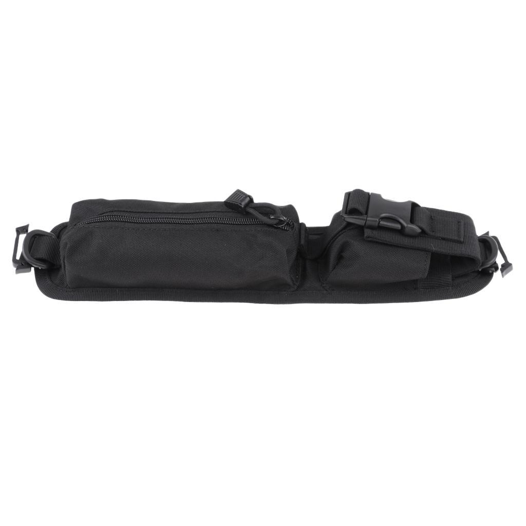2xMolle Camping Waterproof Compact Bag with Single Shoulder Strap Bag Black
