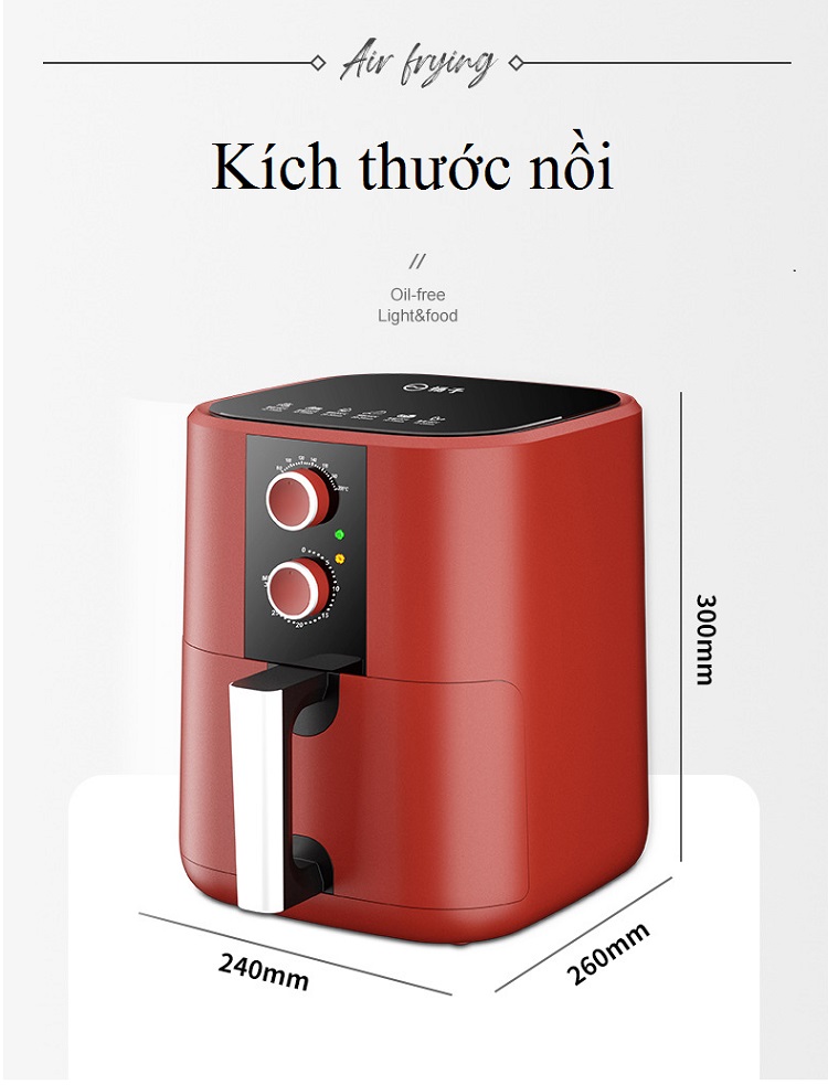 Nồi chiên không dầu(Air Fryer 5L BW-2012D) - Hàng nhập khẩu