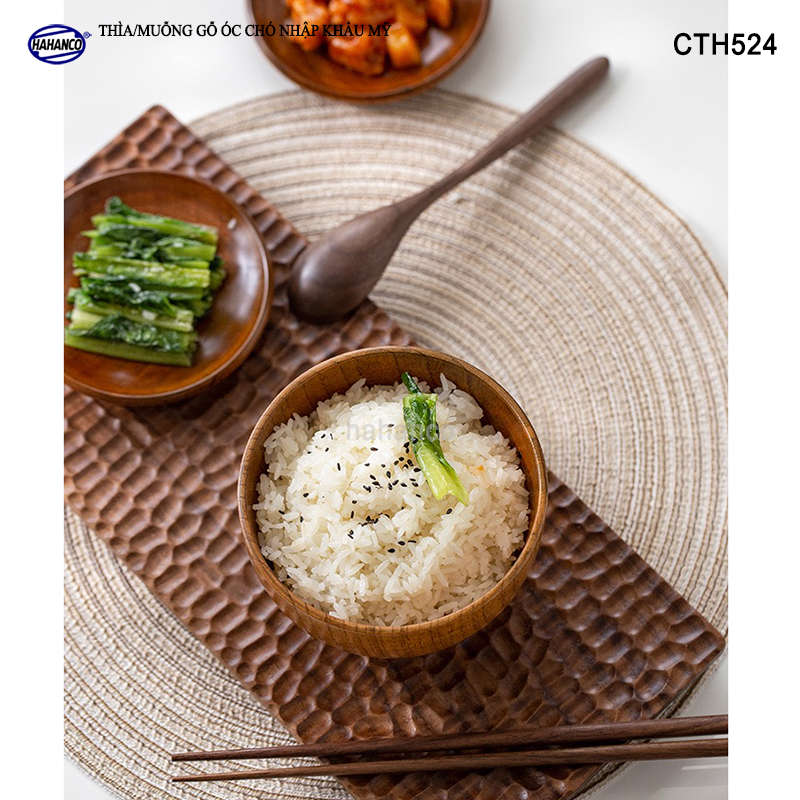 Thìa/Muỗng ăn súp gỗ Óc Chó CTH524 - Phụ kiện thìa gỗ vừa sử dụng chụp ảnh hoặc decor trang trí cho nhà hàng, món ăn